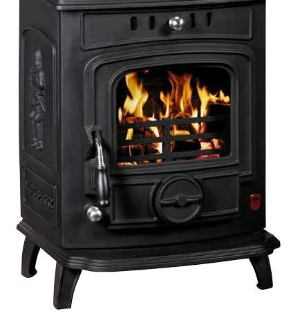 JOYCE Solid Fuel Stove Matt Black Available in Boiler & Non Boiler Power Output Boiler 7.2KW (1.5KW to Water, 5.7KW to Room) Power Output Non-Boiler 6.