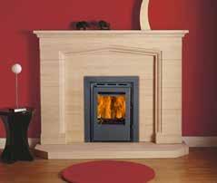 Multifuel grate for burning wood and solid fuel Fits into most standard fireplaces Contemporary look Insert Stove Radiant heat and natural hot