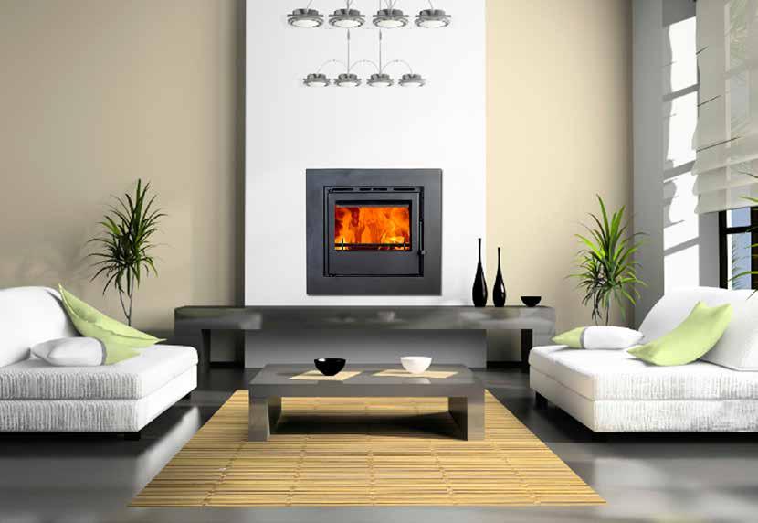 The Boru 600i Boru 600i with 4 Sided Frame The Boru 600 Inset stoves are a class leader when it comes to space heating. They have a massive 10kW output and a large viewing area of the flame.