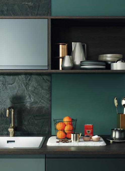 ACONBURY The Aconbury set blends Winter Teal and Graphite for a stylistic,