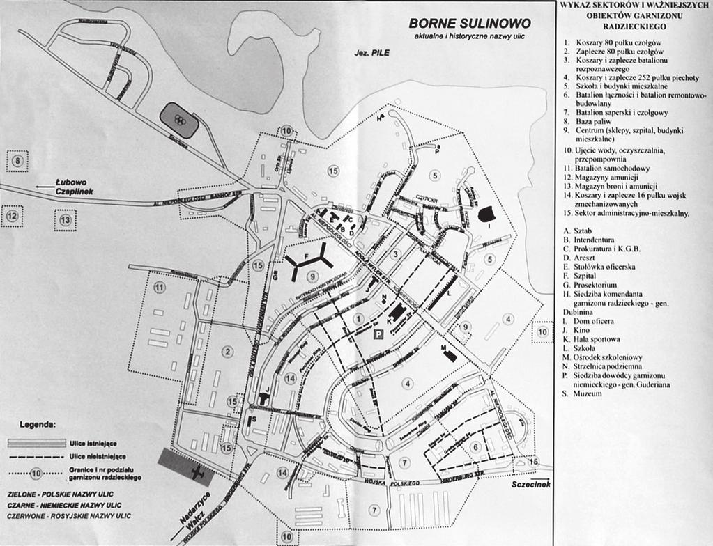 106 Dagnosław Demski, Dominika Czarnecka Fig. 3. City map of Borne Sulinowo. In: Borne Sulinowo. Historia i teraźniejszość. Mapa.