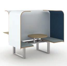 plywood core and  Meeting Booth for Bench Meeting Booth has a plywood