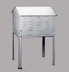 210B - Weather House The RADēCO Model 210B Weather House is a heavy duty, all aluminum weather house with features especially desirable in a weather protected air sampling station.