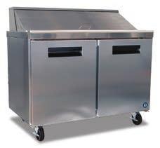 COMMERCIAL SERIES PREP TABLES - SANDWICH TOP REFRIGERATORS CRMR27-8 CRMR36-10 CRMR48-8 CRMR48-12 Cabinet and doors are insulated with 2 of R-134A CFC-free polyurethane foam Stainless steel interior
