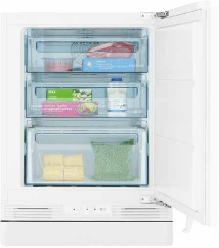 integrated freezer JLBIUCFZ01 Stock number 857 40202 479 This freezer sits neatly underneath a worktop and is rated A+ for energy efficiency, helping keep bills down.