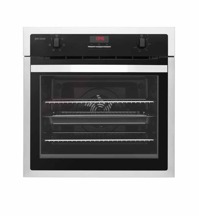electric single oven JLBIOS621 Stock number 890 30221 349 A perfect starter oven, this compact and efficient built-in design offers excellent value, has easy-to-use dial controls and a range of