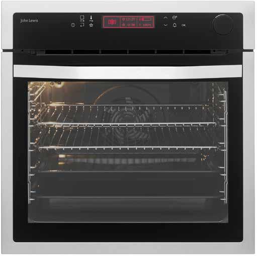 electric multi-function oven with steam JLBIOS625 Stock number 890 60225 729 For one less job to do in the kitchen, this oven s self-cleaning, pyrolytic interior burns grease to dust, making it easy