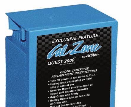 Water Quality Maintenance Cal Zone Quest 2000 Ozonator Your new Cal Zone Quest 2000 ozonator (Figure 17) is a state-of-the-art bacteria killing machine.