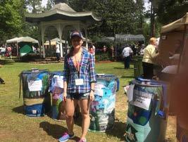 information on specific issues. Rain barrels submitted by students were voted on at Sumter Earth Day.