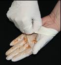 Change them between cleaning tasks and before touching clean items and surfaces. Always wash your hands after you remove your old gloves and before you put on clean gloves.