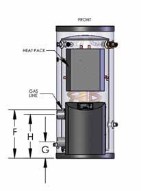 CONNECTION VERSA-HYDRO WATER HEATER DIMENSIONS MODEL #* GALLONS A B C D E F G H J K L M PHE130-55 / PHE199-55 55 23 34 53 46 5½ 19½ 7-3/8 14½ 5 14 46 46 PHE130-80 /PHE199-80 80 23 34 72 61 5¾ 20½