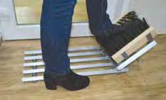 footwear Helps protect internal floors and save cleaning costs Brushes both soles and sides of footwear Robust wooden structure & strong bristles for