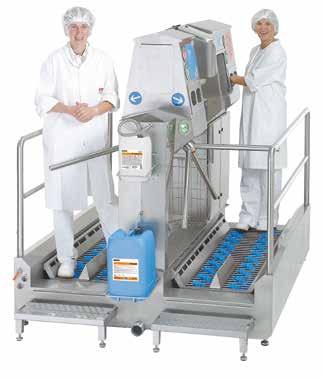 control entry to production area throughput: up to 10 people per minute different options for sole washing, brush length: 1000 mm hand-washing units with automatic liquid soap dispenser folded paper