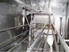 system, direct feeding of steam, regulated steam or water heating conveyor chain made of stainless steel (conveyor belt made of stainless steel or plastic as