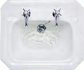 VICTORIAN BASINS Victorian 61cm 2 tap hole basin and pedestal 220 with Claremont 5 pillar taps 139, plug and chain waste 16, rectangular mirror 219 and soap dish 39, Berkeley radiator (just seen)