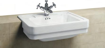 SEMI-RECESSED BASIN 58CM One tap hole B121TH 199 Two tap hole B122TH 199 COUNTERTOP BASIN 54CM One tap hole B131TH 169 Two tap hole B132TH 169