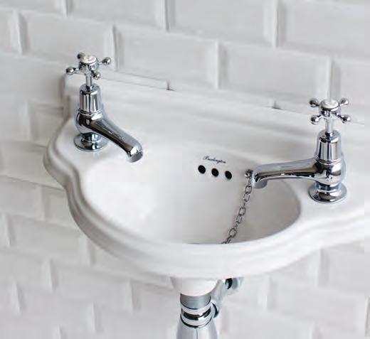 VICTORIAN CLOAKROOM Victorian cloakroom basin 150 with Claremont 3 basin taps 129 basin plug and chain 16 and traditional basin bottle trap 43.