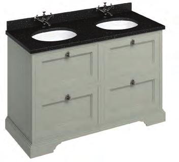 A template is provided with the Minerva tops indicating tap hole positions and sizes. Minerva worktops offer superior strength with a beautiful finish.
