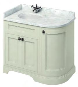 2949 FC1O +BB13 FC1O +BC13 FC4O +BW13 (D) FC4O +BB13 FC4O +BC13 2849 2849 2729 2949 2949 Free-standing 100 curved left handed vanity unit with doors & Minerva Black Granite with left handed vanity