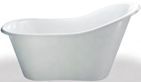 Single & Double-ended baths BUCKINGHAM / HAREWOOD EMPEROR Buckingham 150cm, Harewood 170cm slipper bath with chrome luxury