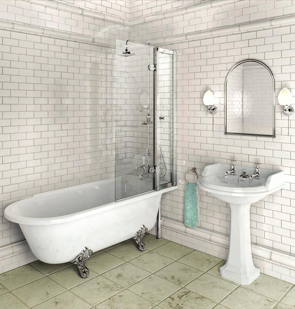 SHOWERING BATHS - HAMPTON LEFT & RIGHT Showering Over a Bath