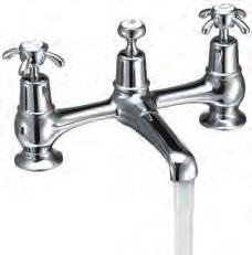 LOW PRESSURE Low pressure water flow with a Burlington tap using a flow straighter BRIDGE MIXERS Our Bridge Basin Mixer allows you to have mixed hot & cold water, whilst