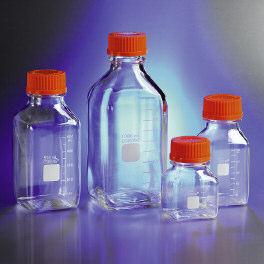 polycarbonate bottles are break resistant and autoclavable or microwavable Corning easy grip round