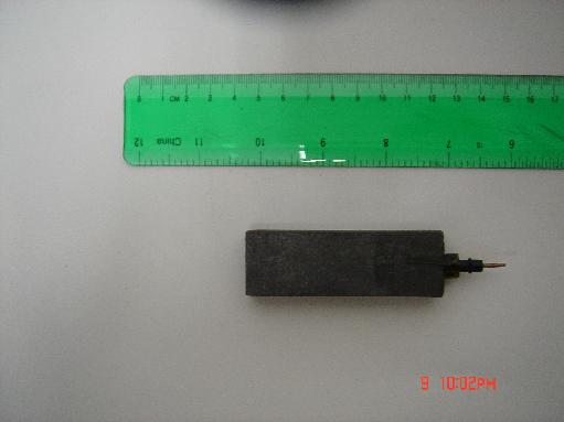 5 inches sticks of unpolished graphite grade g10, Graphite Engineering and sales, Greenville, Mich.