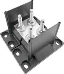 Bulk Fastening Power Blocks (BFPB) Electrical 1605 amps 1000 volts AC/DC (culus) Multiple wire rating - refer to data sheets for details Provides feeder circuit terminal spacing Mechanical -