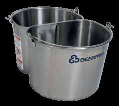 have 3" greaseless casters and are fully autoclavable Industry-best 10-year warranty MODEL #2250 1 set of 2 half-round 5-gallon buckets Rectangular Buckets Stainless