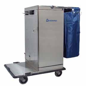 Console Odyssey stainless steel microfiber cart also available Offers 5.3 cu. ft.
