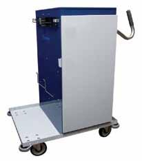 provides access from both sides of the cart Locking door on one side of cabinet other side is open for easy access to
