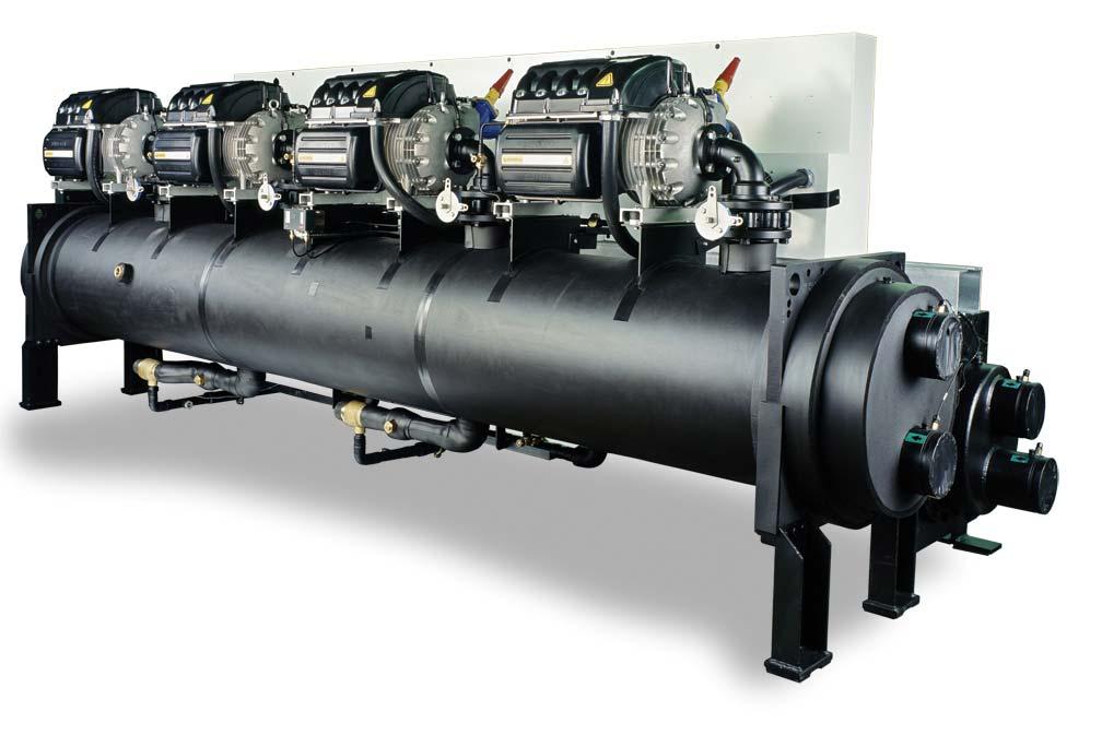 Multiple Compressor Chillers Up to six compressors in one circuit Provides the ability to use the entire