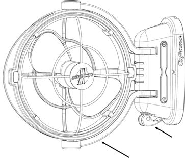 Rotate fan arm to desired direction.