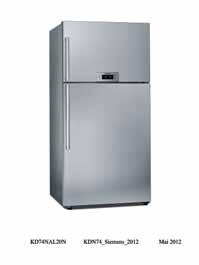 Top-Freezer Top-Freezer KD74NAL20N nofrost, top freezer, inox-look KD64NVL20N nofrost, top freezer, inox-look nofrost Energy Efficiency Class: A+ Total capacity: 598 litres Door Inox-look, side