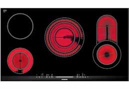 Electric Hobs Electric Hobs 90 cm 90 cm 60 cm 60 cm ET975SV11D 90cm ceramic hob, stainless steel Design Front control touchslider operation Design trim (facette and side trim) Can be installed with