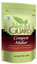 NATURAL GUARD COMPOST MAKER LAWN & GARDEN PRODUCTS 2014 Combines all the necessary ingredients for converting organic matter into a rich mulch Provides an inexpensive yet nutrient rich soil