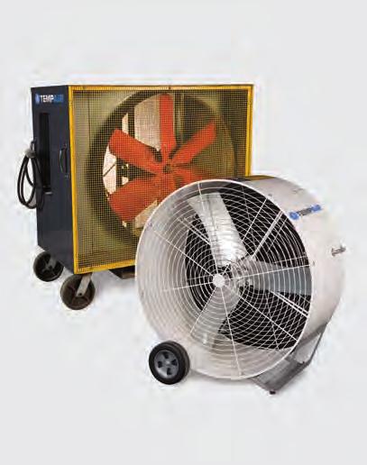 Plug into standard 115V outlets Equipped with casters for portability Easily adapted for permanent installation FAN-SERIES Portable and versatile, these industrial fans can be used to distribute air
