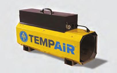 6 HEATING www.temp-air.com 800-836-7432 www.temp-air.com 800-836-7432 HEATING 7 DIRECT-FIRED HEATERS This portable heater series works well to provide spot heating on construction sites.