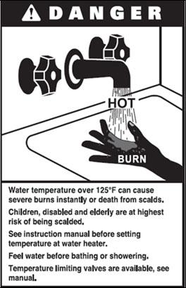4 E. High Temperatures In sunlight, the copper plumbing ports can reach temperatures in excess of 300 o F. Thick leather gloves must be worn when handling hot components to prevent serious burns.