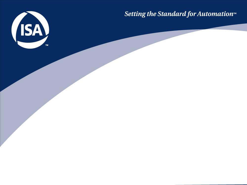 ISA Instrument Specification Forms Standards Certification Education & Training Publishing Conferences & Exhibits Jim