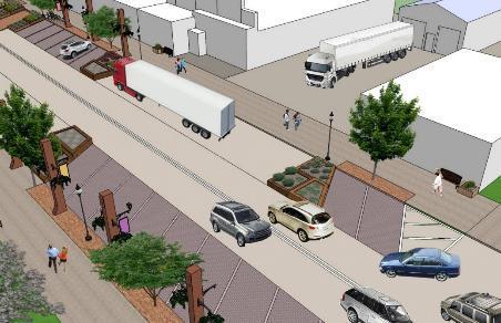 parking Improve pedestrian safety Provide bike parking on side streets Implement an