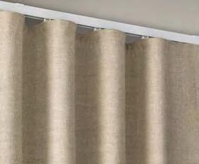 The pleats are stiffened with buckram, providing a clean, crisp and classic aesthetic. Available in 2-fold and 3-fold pleat styles.