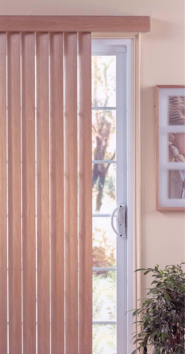 Royal Window Coverings SEQUOIA VERTICAL BLIND Product Category: Verticals For the look of a real wood blind, look no further than Royal s Sequoia wood like style.