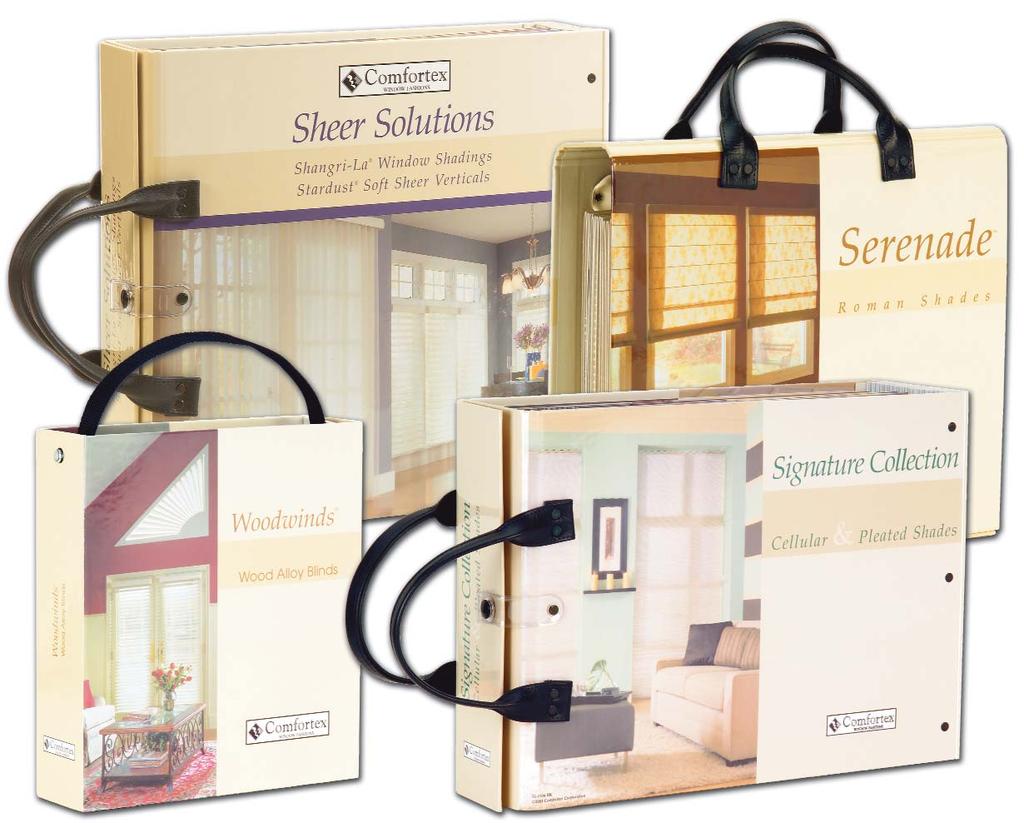 Comfortex Window Fashions COMFORTEX SELLING SYSTEM Product Category: Merchandising For small independent retailers, space may be at a premium in a showroom or shop-at-home environment.