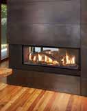 Model 6015 HO GSR shown with Gallery Face, Black Enamel Fireback, Driftwood and Stone Fyre-Art Kit, and Platinum Glass PROFESSIONAL HEARTH DEALERS Only the most