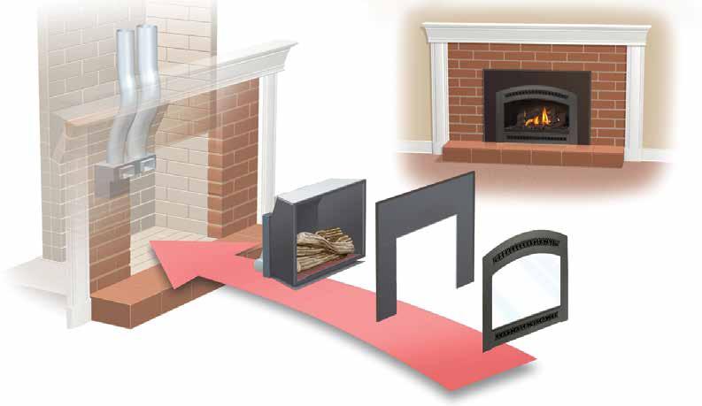AN INSERT FOR EVERY FIREPLACE Turn Your Fireplace Into An Efficient Heat Source FireplaceX s gas inserts allow you to enjoy a gorgeous, glowing fire without losing heat out of your chimney.
