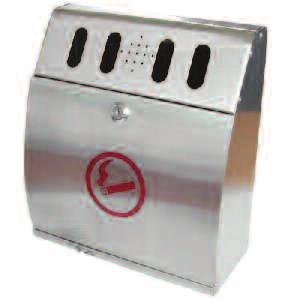 Ecolad Wall Mounted Outdoor Ashtray Our brushed stainless steel ashtray is designed to be wall mounted in outdoor common smoking areas.