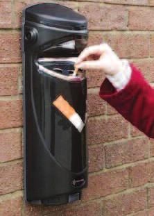 Ashmount SG A purpose designed wall or pole mounted Cigarette Waste Receptacle. The Ashmount SG is durable and attractive.