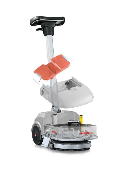 It increases floor hygiene Vispa XS is quick to disassemble, so even an inexperienced operator can clean it in very little time The tanks are detached effortlessly and with no tools.